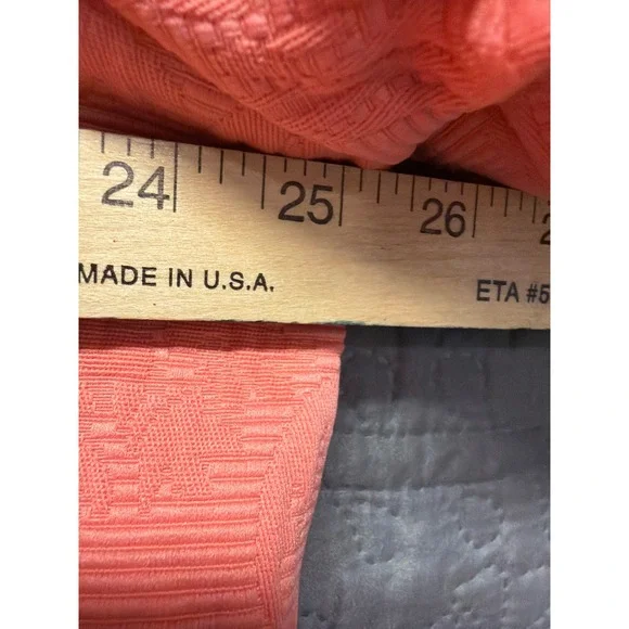 Paula Hein Luxe Coral Textured Paisley Open Front Jacket Blazer 2X - Picture 5 of 11